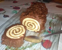 Bûche roulée à la crème de marron