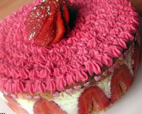 Fraisier à la crème pâtissière