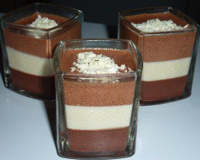 Verrines aux 3 chocolats