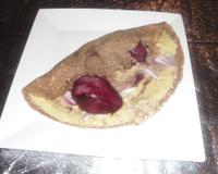 J'aime faire souvent ces crêpes a la poire cuite au vin rouge et au roquefort car elle s'associe bien avec la crêpe au sarrasin.