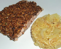 Filet de saumon en croûte d'arachide