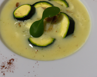 Velouté de courgettes aux Saint-jacques