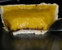 Tarte à la compotée de mirabelles et chocolat