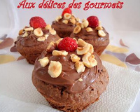 Cupcakes au Nutella, noisettes et fraises