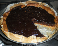 Tarte chocolat et  noix de coco