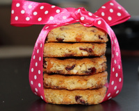 Cookies américains au chocolat blanc et aux cranberries