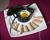 Œuf en cocotte à la crème et aux épinards par Morgane