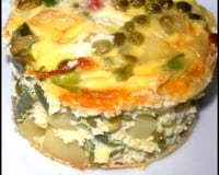 Les petits flans de légumes aux lardons & pommes de terre