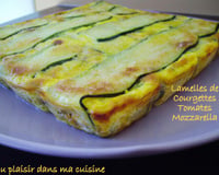 Lamelles de courgettes farcies tomate-mozzarella