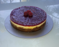 Cheesecake au chocolat blanc et aux framboises