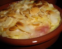 Pêches gratinées aux amandes