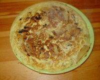 Omelette chou vert et pommes de terre