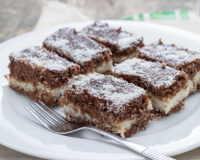 Carrés chocolat noix de coco