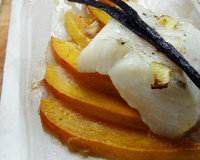 Papillotes de cabillaud à la mangue