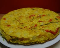 Tortilla espagnole aux pommes de terre et poivrons