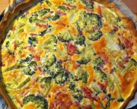 Quiche brocolis et lardons fumés