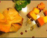 Recette de fêtes, dîners d'occasions, mélange gourmand de saison!Pour les plus réticents, le ris de veau se dévoile sous l'aumônière: brillant, croustillant et fondant!Pour…