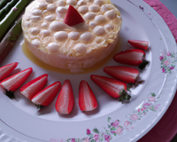 Pastilla asperges et écrevisses, écume de fraise