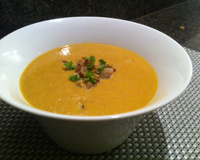 Velouté de potiron aux châtaignes