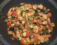 Wok de poulet et légumes du soleil