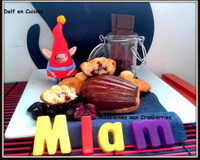 Madeleines aux Cranberries et fond de Chocolat au Lait