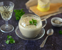 Cappuccino de champignons au Foie Gras du Périgord IGP