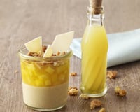 Crème brûlée vanille, gelée d'ananas