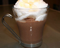 Verrine d'ile flottante au chocolat