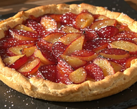 Tarte aux prunes rouges