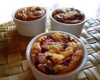 Clafoutis aux framboises et aux amandes