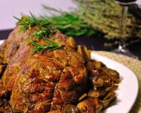 Une reste festive aux champignons et aux marrons.