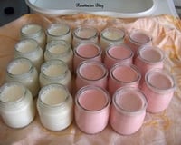 Yaourts roses aux pralines
