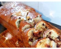 Cake à la poire et aux pépites de chocolat