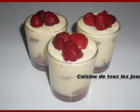 Verrine de tiramisu aux framboises