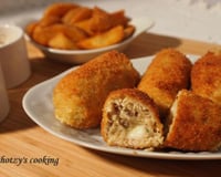Croquettes de poulet au fromage fondu