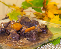 Boeuf bourguignon et sa garniture généreuse
