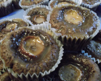 Fondants choco et caramel cœur banane