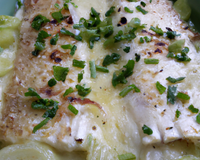 Gratin de morue à la sauce aux poireaux