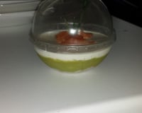 Mousse d'avocat crème et saumon