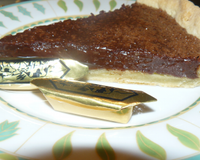 Une tarte au chocolat oui ! mais avec du caramel au beurre ..... tout un programme