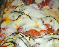 Gratin de tomates courgettes et mozzarela