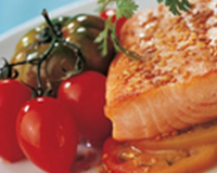 Pavé de truite aux 2 tomates et à la graine de sésame