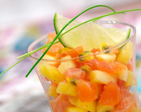 Tartare de saumon à l'ananas