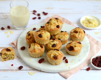 Muffins aux cranberries et amandes