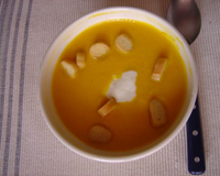 Soupe de potimarron cuite dans le lait