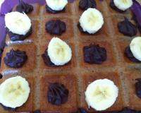 Gâteau chocolat, bananes et amandes.