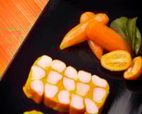 Marbré de surimi au Colin d'alaska  et de carottes aux agrumes