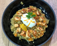 Quinosotto au poulet et parfumé à l'orange