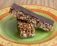 Barres de céréales et glaçage au chocolat