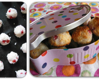 Bouchées coco et groseilles